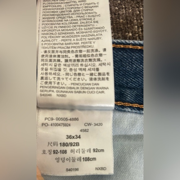 Levi’s 505 Jeans Size 36 X 34 - Picture 7 of 10